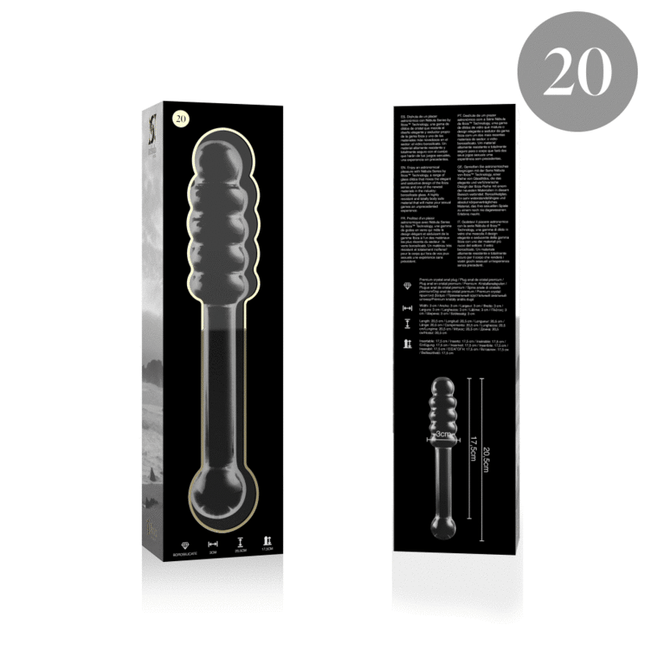 NEBULA SERIES BY IBIZA - MODELL 20 DILDO BOROSILIKATGLAS KLAR 20.5 CM -O- 3 CM - Glasdildo