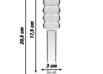 NEBULA SERIES BY IBIZA - MODELL 20 DILDO BOROSILIKATGLAS KLAR 20.5 CM -O- 3 CM - Glasdildo