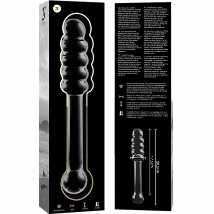 NEBULA SERIES BY IBIZA - MODELL 20 DILDO BOROSILIKATGLAS KLAR 20.5 CM -O- 3 CM - Glasdildo