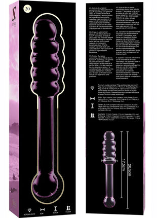 NEBULA SERIES BY IBIZA - MODELL 20 DILDO BOROSILIKATGLAS KLAR 20.5 CM -O- 3 CM - Glasdildo