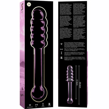 NEBULA SERIES BY IBIZA - MODELL 20 DILDO BOROSILIKATGLAS KLAR 20.5 CM -O- 3 CM - Glasdildo