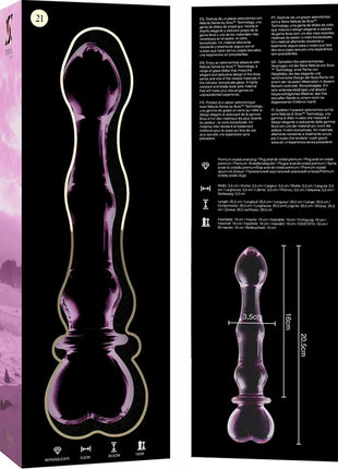 NEBULA SERIES BY IBIZA - MODELL 21 DILDO BOROSILIKATGLAS KLAR 20.5 CM -O- 3.5 CM - Glasdildo