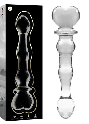 NEBULA SERIES BY IBIZA - MODELL 21 DILDO BOROSILIKATGLAS KLAR 20.5 CM -O- 3.5 CM - Glasdildo