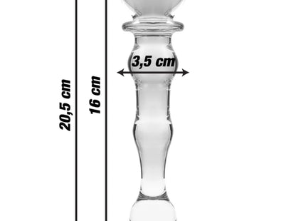 NEBULA SERIES BY IBIZA - MODELL 21 DILDO BOROSILIKATGLAS KLAR 20.5 CM -O- 3.5 CM - Glasdildo