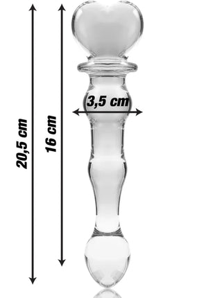 NEBULA SERIES BY IBIZA - MODELL 21 DILDO BOROSILIKATGLAS KLAR 20.5 CM -O- 3.5 CM - Glasdildo