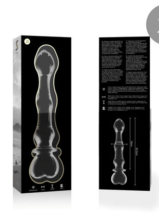 NEBULA SERIES BY IBIZA - MODELL 21 DILDO BOROSILIKATGLAS KLAR 20.5 CM -O- 3.5 CM - Glasdildo