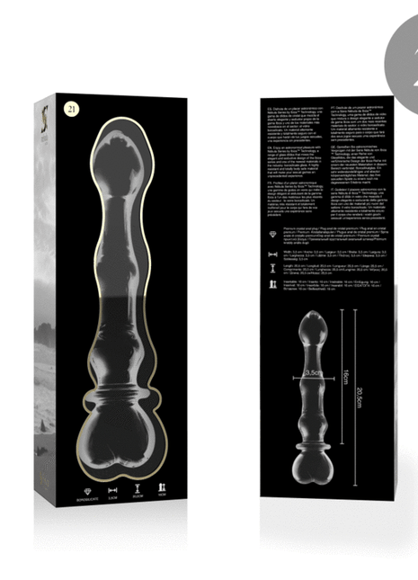 NEBULA SERIES BY IBIZA - MODELL 21 DILDO BOROSILIKATGLAS KLAR 20.5 CM -O- 3.5 CM - Glasdildo