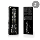 NEBULA SERIES BY IBIZA - MODELL 21 DILDO BOROSILIKATGLAS KLAR 20.5 CM -O- 3.5 CM - Glasdildo