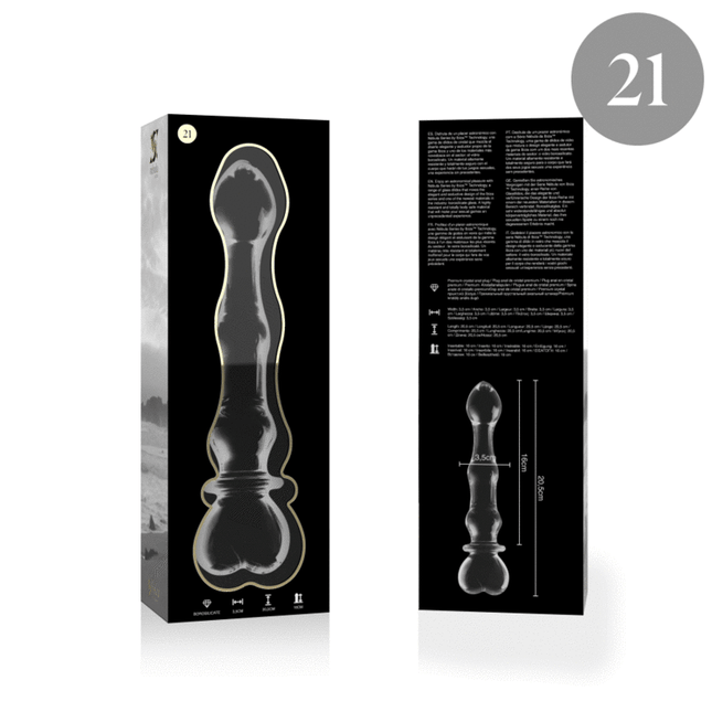 NEBULA SERIES BY IBIZA - MODELL 21 DILDO BOROSILIKATGLAS KLAR 20.5 CM -O- 3.5 CM - Glasdildo