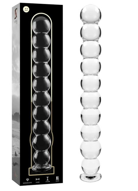 NEBULA SERIES BY IBIZA - MODELL 22 DILDO BOROSILIKATGLAS - 21.5 CM -O- 2.5 CM - Glas Analplug