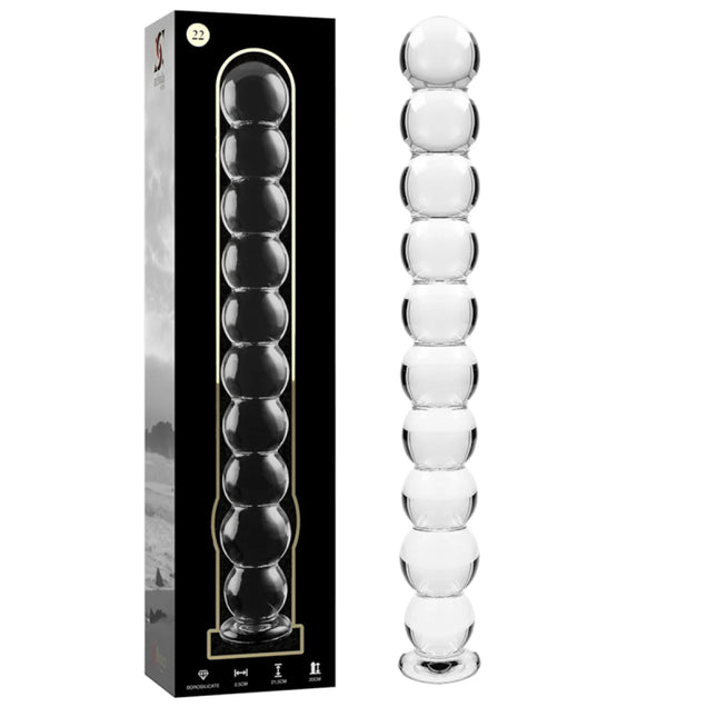 NEBULA SERIES BY IBIZA - MODELL 22 DILDO BOROSILIKATGLAS - 21.5 CM -O- 2.5 CM - Glas Analplug
