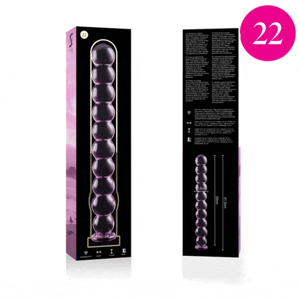 NEBULA SERIES BY IBIZA - MODELL 22 DILDO BOROSILIKATGLAS - 21.5 CM -O- 2.5 CM - Glas Analplug