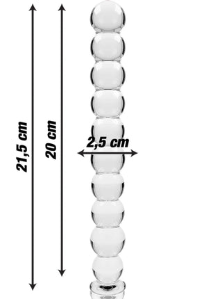 NEBULA SERIES BY IBIZA - MODELL 22 DILDO BOROSILIKATGLAS - 21.5 CM -O- 2.5 CM - Glas Analplug