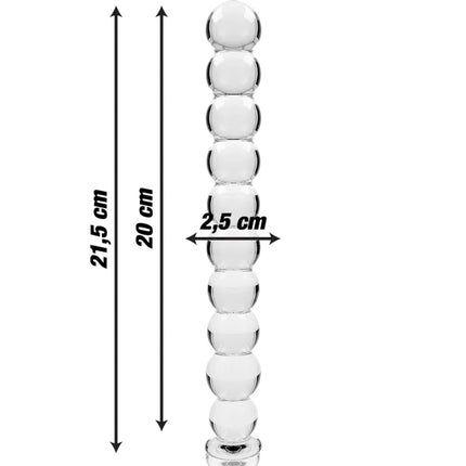 NEBULA SERIES BY IBIZA - MODELL 22 DILDO BOROSILIKATGLAS - 21.5 CM -O- 2.5 CM - Glas Analplug
