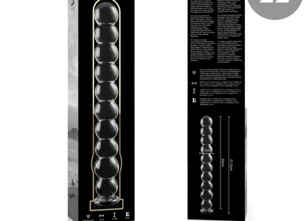 NEBULA SERIES BY IBIZA - MODELL 22 DILDO BOROSILIKATGLAS - 21.5 CM -O- 2.5 CM - Glas Analplug