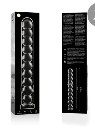 NEBULA SERIES BY IBIZA - MODELL 22 DILDO BOROSILIKATGLAS - 21.5 CM -O- 2.5 CM - Glas Analplug
