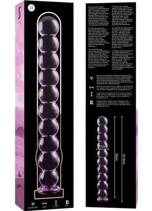 NEBULA SERIES BY IBIZA - MODELL 22 DILDO BOROSILIKATGLAS - 21.5 CM -O- 2.5 CM - Glas Analplug