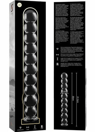 NEBULA SERIES BY IBIZA - MODELL 22 DILDO BOROSILIKATGLAS - 21.5 CM -O- 2.5 CM - Glas Analplug