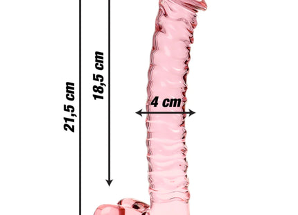 NEBULA SERIES BY IBIZA - MODELL 23 DILDO BOROSILIKATGLAS - 21.5 CM -O- 4 CM - Glas Analplug