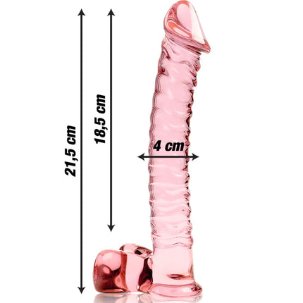 NEBULA SERIES BY IBIZA - MODELL 23 DILDO BOROSILIKATGLAS - 21.5 CM -O- 4 CM - Glas Analplug