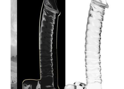 NEBULA SERIES BY IBIZA - MODELL 23 DILDO BOROSILIKATGLAS - 21.5 CM -O- 4 CM - Glas Analplug
