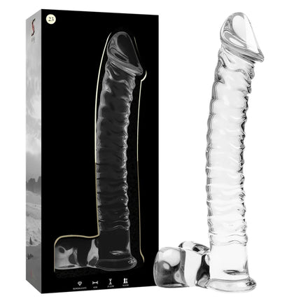 NEBULA SERIES BY IBIZA - MODELL 23 DILDO BOROSILIKATGLAS - 21.5 CM -O- 4 CM - Glas Analplug