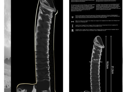 NEBULA SERIES BY IBIZA - MODELL 23 DILDO BOROSILIKATGLAS - 21.5 CM -O- 4 CM - Glas Analplug