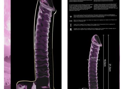 NEBULA SERIES BY IBIZA - MODELL 23 DILDO BOROSILIKATGLAS - 21.5 CM -O- 4 CM - Glas Analplug
