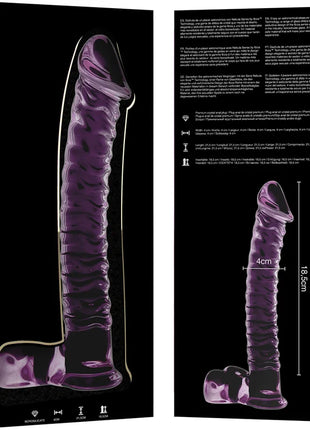 NEBULA SERIES BY IBIZA - MODELL 23 DILDO BOROSILIKATGLAS - 21.5 CM -O- 4 CM - Glas Analplug