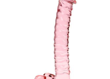 NEBULA SERIES BY IBIZA - MODELL 23 DILDO BOROSILIKATGLAS - 21.5 CM -O- 4 CM - ROSA - Glas Analplug