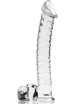 NEBULA SERIES BY IBIZA - MODELL 23 DILDO BOROSILIKATGLAS - 21.5 CM -O- 4 CM - TRANSPARENT - Glas Analplug