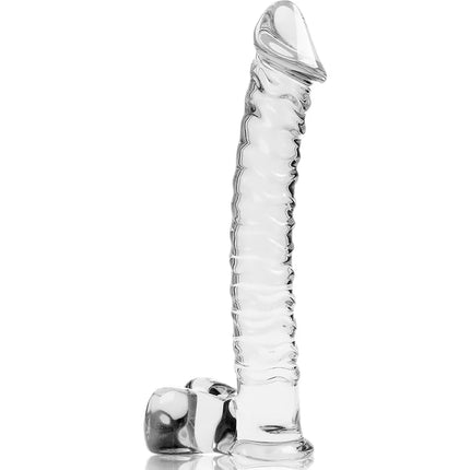NEBULA SERIES BY IBIZA - MODELL 23 DILDO BOROSILIKATGLAS - 21.5 CM -O- 4 CM - TRANSPARENT - Glas Analplug