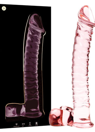 NEBULA SERIES BY IBIZA - MODELL 23 DILDO BOROSILIKATGLAS - 21.5 CM -O- 4 CM - Glas Analplug