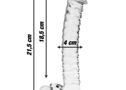 NEBULA SERIES BY IBIZA - MODELL 23 DILDO BOROSILIKATGLAS - 21.5 CM -O- 4 CM - Glas Analplug