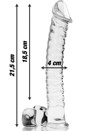 NEBULA SERIES BY IBIZA - MODELL 23 DILDO BOROSILIKATGLAS - 21.5 CM -O- 4 CM - Glas Analplug