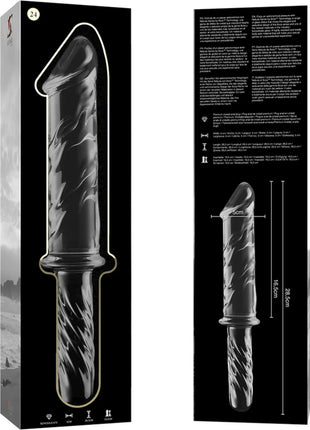 NEBULA SERIES BY IBIZA - MODELL 24 DILDO BOROSILIKATGLAS KLAR 28.5 CM -O- 5 CM - Glas Analplug