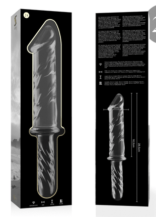 NEBULA SERIES BY IBIZA - MODELL 24 DILDO BOROSILIKATGLAS KLAR 28.5 CM -O- 5 CM - Glas Analplug