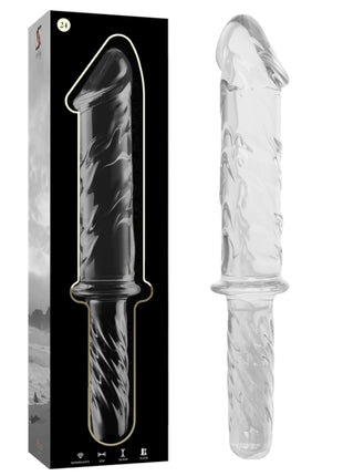NEBULA SERIES BY IBIZA - MODELL 24 DILDO BOROSILIKATGLAS KLAR 28.5 CM -O- 5 CM - Glas Analplug