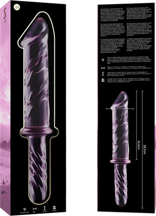 NEBULA SERIES BY IBIZA - MODELL 24 DILDO BOROSILIKATGLAS KLAR 28.5 CM -O- 5 CM - Glas Analplug