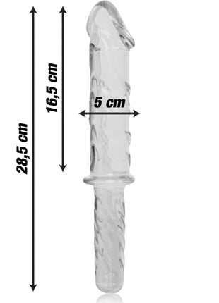 NEBULA SERIES BY IBIZA - MODELL 24 DILDO BOROSILIKATGLAS KLAR 28.5 CM -O- 5 CM - Glas Analplug