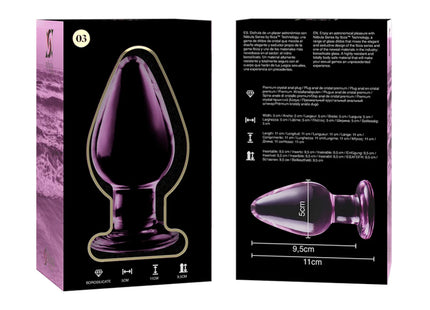 NEBULA SERIES BY IBIZA - MODELL 3 ANALPLUG BOROSILIKATGLAS TRANSPARENT 11 CM -O- 5 CM - Analplug