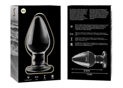 NEBULA SERIES BY IBIZA - MODELL 3 ANALPLUG BOROSILIKATGLAS TRANSPARENT 11 CM -O- 5 CM - Analplug
