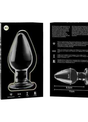 NEBULA SERIES BY IBIZA - MODELL 3 ANALPLUG BOROSILIKATGLAS TRANSPARENT 11 CM -O- 5 CM - Analplug