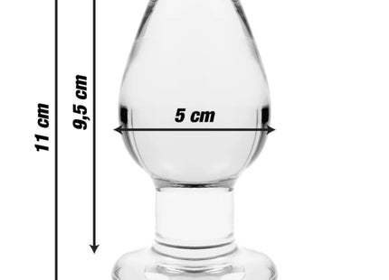 NEBULA SERIES BY IBIZA - MODELL 3 ANALPLUG BOROSILIKATGLAS TRANSPARENT 11 CM -O- 5 CM - Analplug