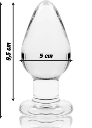 NEBULA SERIES BY IBIZA - MODELL 3 ANALPLUG BOROSILIKATGLAS TRANSPARENT 11 CM -O- 5 CM - Analplug