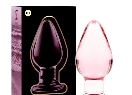 NEBULA SERIES BY IBIZA - MODELL 3 ANALPLUG BOROSILIKATGLAS TRANSPARENT 11 CM -O- 5 CM - Analplug