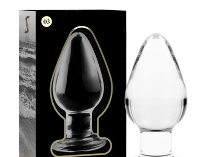NEBULA SERIES BY IBIZA - MODELL 3 ANALPLUG BOROSILIKATGLAS TRANSPARENT 11 CM -O- 5 CM - Analplug