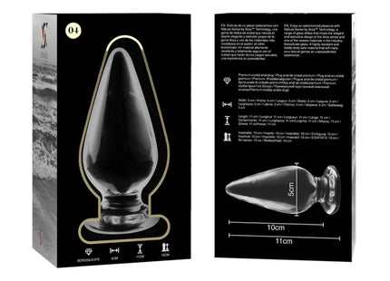 NEBULA SERIES BY IBIZA - MODELL 4 ANALPLUG BOROSILIKATGLAS KLAR 11 CM -O- 5 CM - Analplug