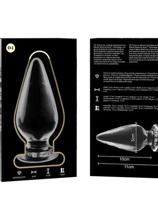 NEBULA SERIES BY IBIZA - MODELL 4 ANALPLUG BOROSILIKATGLAS KLAR 11 CM -O- 5 CM - Analplug