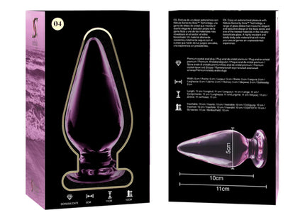 NEBULA SERIES BY IBIZA - MODELL 4 ANALPLUG BOROSILIKATGLAS KLAR 11 CM -O- 5 CM - Analplug